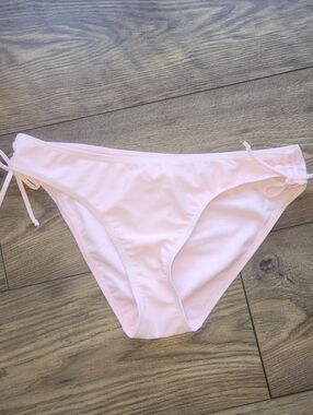 Cababa Del Sol Light Pink Tie Side Detail Bikini Bottoms Large